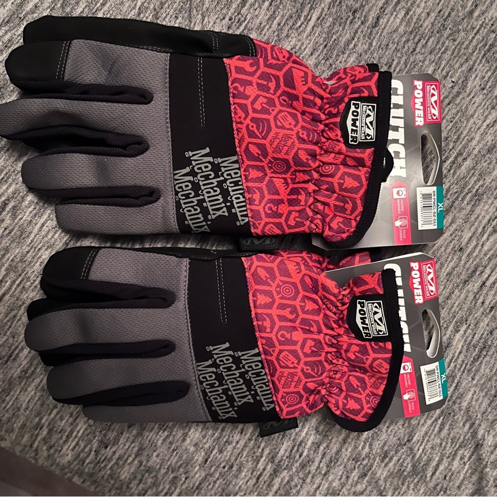 Mechanix Wear Red and Black Gloves